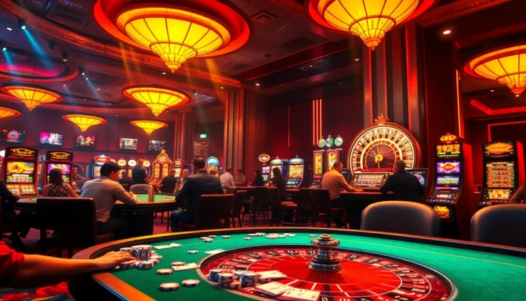 Engage in thrilling gameplay at the vibrant casino floor of https://go8.onl/, featuring dynamic poker tables and colorful slot machines.