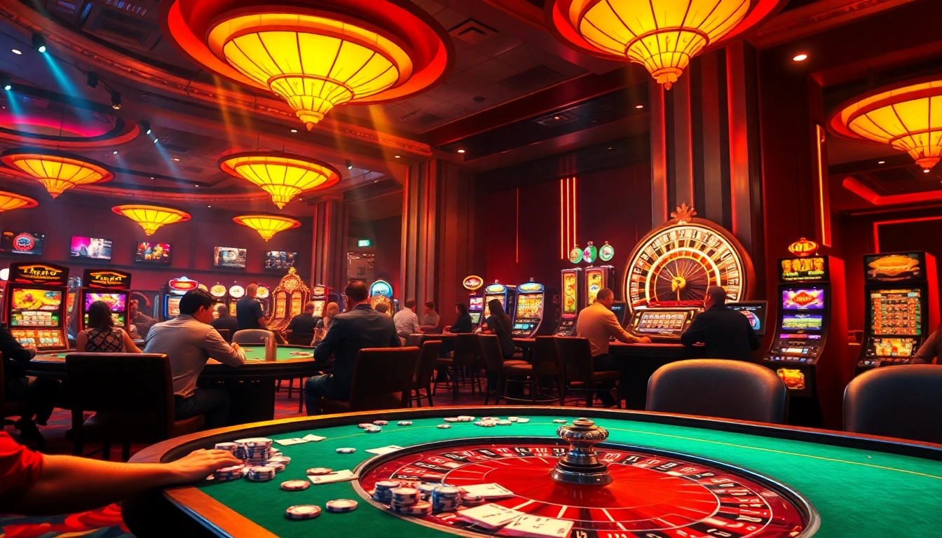 Engage in thrilling gameplay at the vibrant casino floor of https://go8.onl/, featuring dynamic poker tables and colorful slot machines.